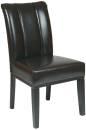 Office Star - Pleated Back Parsons Dining Chair in Espresso Eco Leather - Image 3