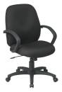 Executive Mid Back Managers Chair with Fabric Back