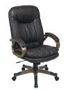 Executive Eco Leather Chair with Padded Arms and Coated Base