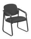Office Star - Deluxe Sled Base Arm Chair with Designer Plastic Shell - Image 1