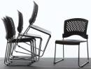 Office Star - Office Star - Sled Base Stacking Chairs with Chrome Finish - Image 2