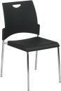 Office Star - Office Star - Straight Leg Stacking Chairs with Chrome Finish - Image 1