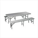 Office Star 3 Piece Folding Table and Bench Set