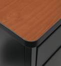 Office Star - Single Pedestal  Metal Desk, Radius Corner Top - Image 2