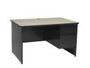Single Pedestal  Metal Desk, Radius Corner Top