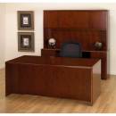 Desks - U-Shape Desks - Office Star - Sonoma Executive Office Desk Suite in Dark Cherry Wood
