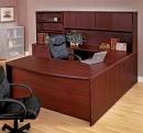 Office Star - Sonoma U-Shape Desk Suite w-Corner + Storage 108x102, Dark Cherry - Image 2