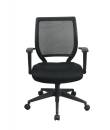 Office Star Screen Back Chair with Black Seat and Fixed Designer Arms