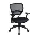 Professional Black AirGrid® Back Managers Chair with Black Mesh Fabric Seat