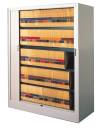 Mayline - Mayline File Harbor 48" W x 62" H Cabinet w/one standard shelf replaced with pull-out reference shelf. - Image 1